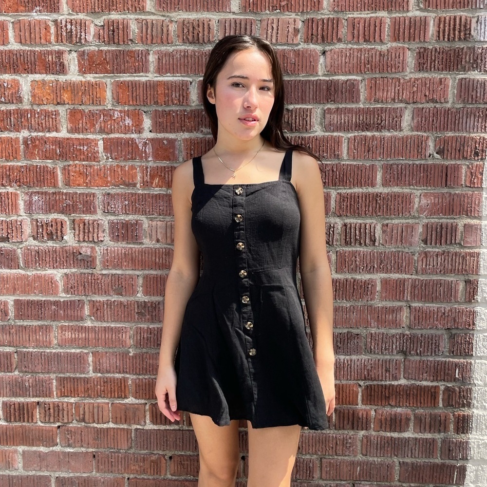Windsor black boho mini dress sz xs